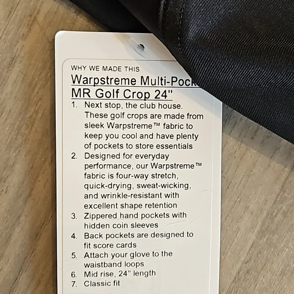 Lululemon warpstreme multipocket golf pant - Picture 3 of 3